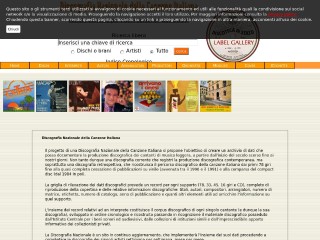 Screenshot sito: Discografia Canzone Italiana