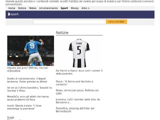 Screenshot sito: MSN Sport