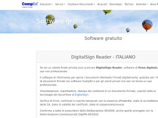 Screenshot sito: DigitalSign Reader