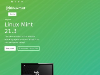 Screenshot sito: Linux Mint