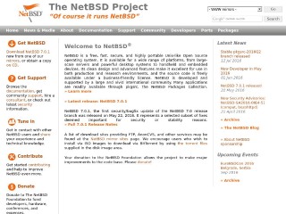 Screenshot sito: NetBSD.org