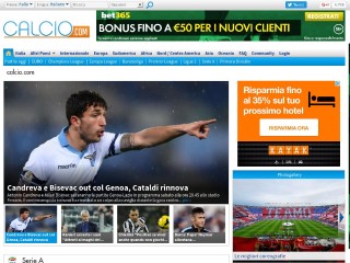 Screenshot sito: Calcio.com