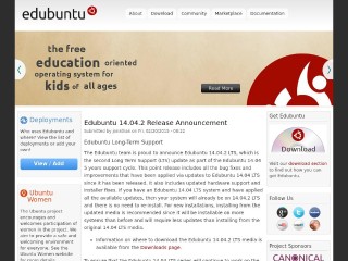 Screenshot sito: Edubuntu