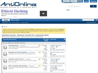 Screenshot sito: AntiOnline.com