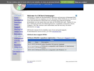 Screenshot sito: CDCheck