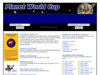 Screenshot sito: Planet World Cup