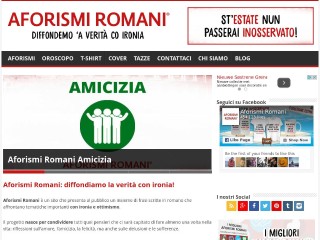 Screenshot sito: Aforismi Romani