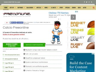Screenshot sito: Freeonline Goal