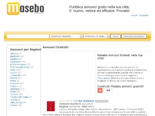 Screenshot sito: Masebo Italia