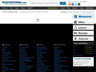Screenshot sito: Oldversion.com
