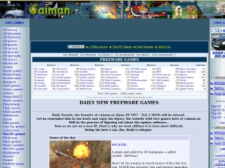 Screenshot sito: Caiman.us