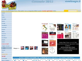 Screenshot sito: Eventi e Sagre