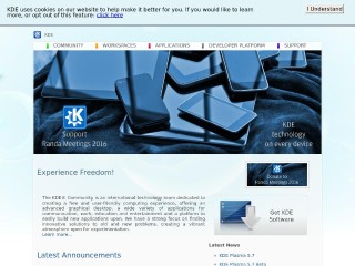 Screenshot sito: Kde.org