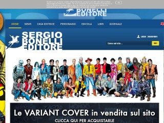 Screenshot sito: Casa editrice Sergio Bonelli