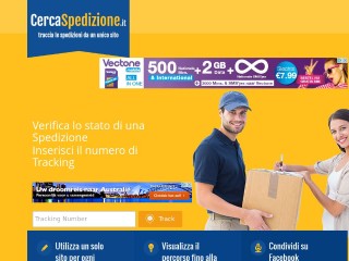Screenshot sito: CercaSpedizione.it