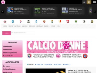 Screenshot sito: Calciodonne.it