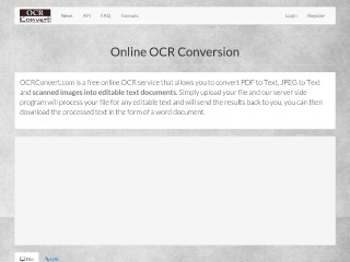 Screenshot sito: OCRconvert.com
