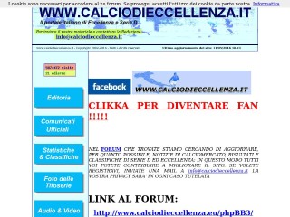 Screenshot sito: Calciodieccellenza.it