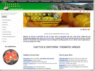 Screenshot sito: Cactus e Dintorni