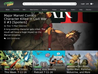 Screenshot sito: ComicVine.com