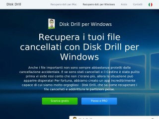 Screenshot sito: Disk Drill