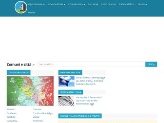 Screenshot sito: Comuni e Città