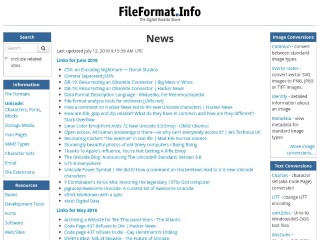 Screenshot sito: Fileformat.info