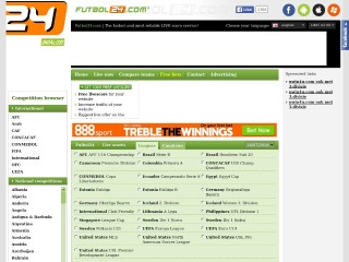 Screenshot sito: Futbol24.com