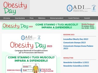 Screenshot sito: ObesityDay