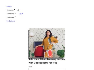 Screenshot sito: Codecademy