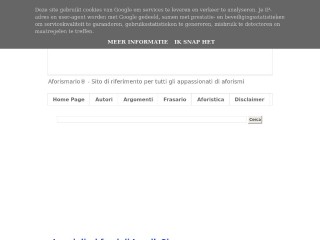 Screenshot sito: Aforismario.eu