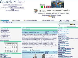 Screenshot sito: Concertodisogni.com
