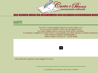 Screenshot sito: Carta e Penna