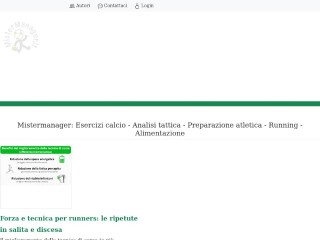 Screenshot sito: MisterManager.it