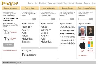 Screenshot sito: Identifont